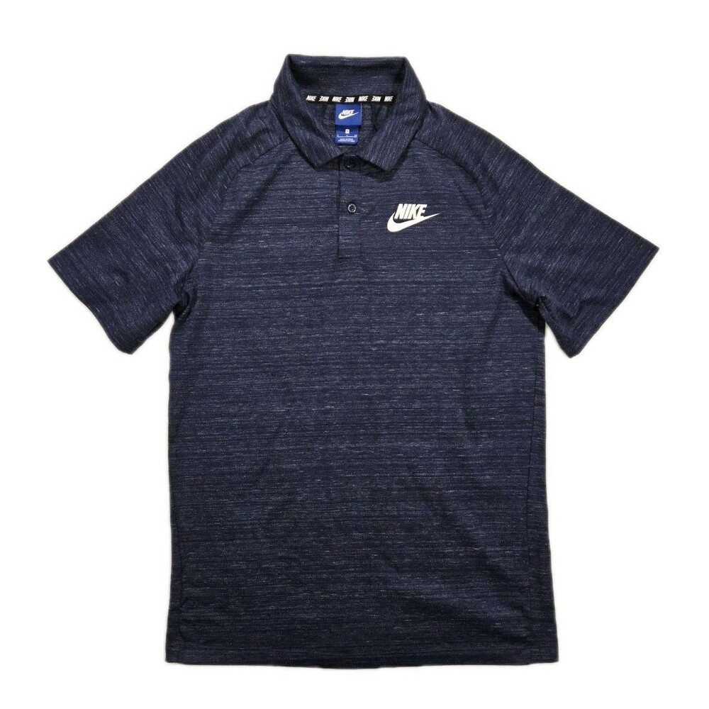 Mens Nike Sportswear Advance Knit Polo Shirt Blue Small